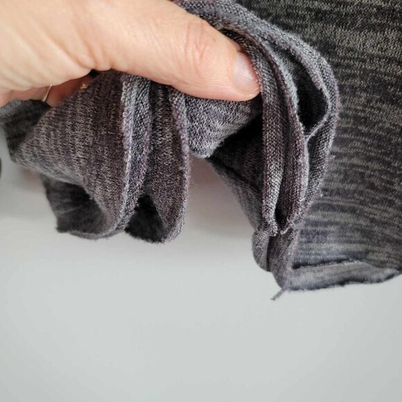 Style & Co Heather grey bodice sweater with orange, rust and black pattern - Picture 9 of 10